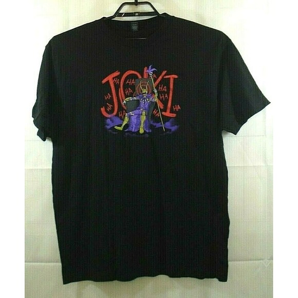 Joki Evil Joker T Shirt Vintage 90s Black Pre Shrunk Cotton Mens Size XL - Picture 2 of 4